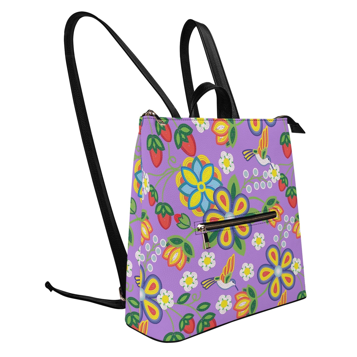 Métis Lavender Floral Beaded Leisure Backpack