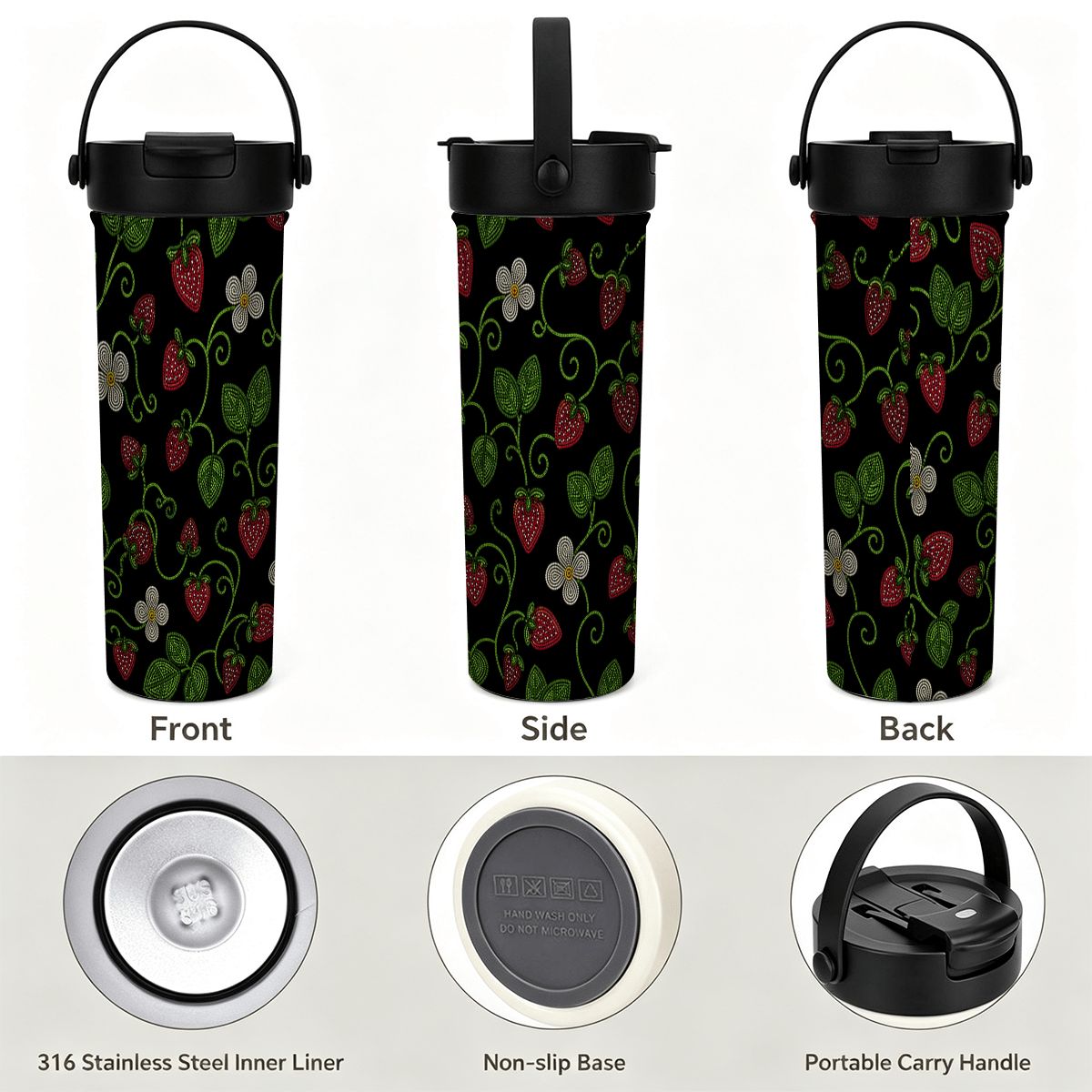 Wild Strawberry Tea Infuser Tumbler – 20 oz