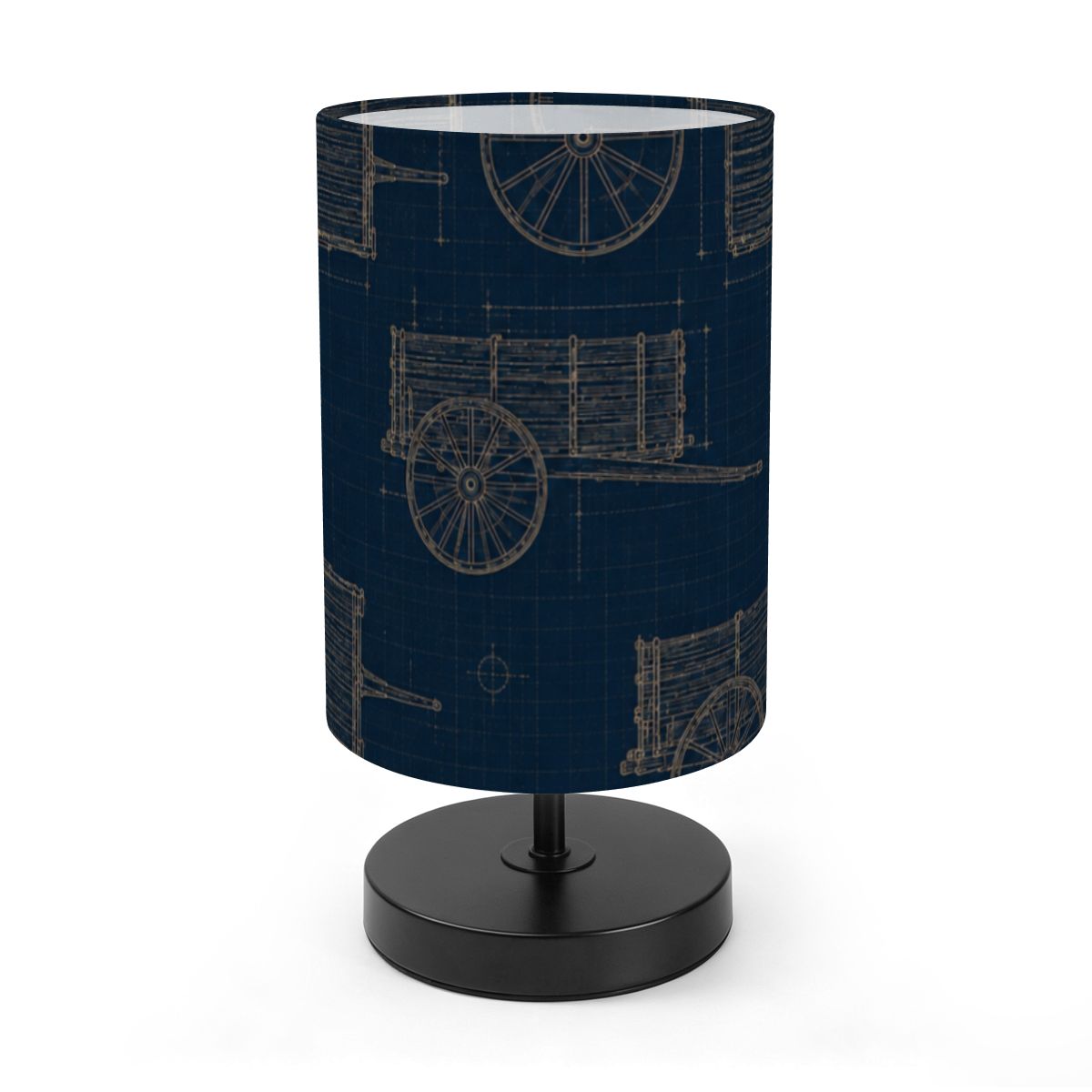 Red River Cart Blueprint Ambient Table Lamp