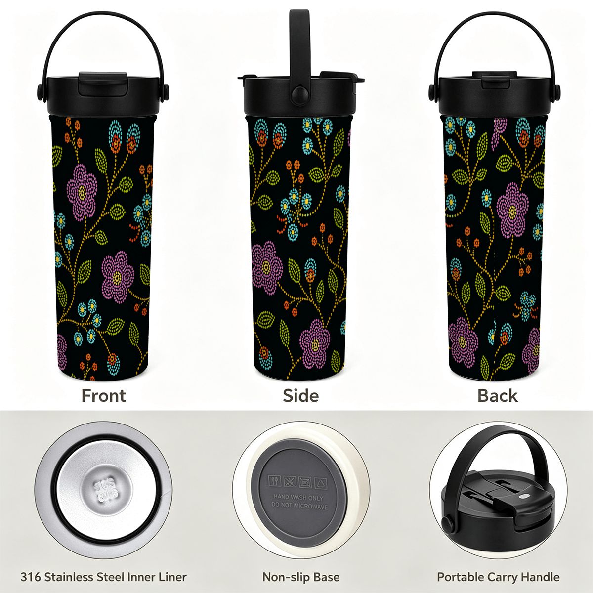 Prairie Bloom Tea Infuser Tumbler – 20 oz