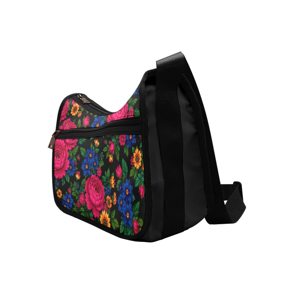 Midnight Kokum Floral Shoulder Bag