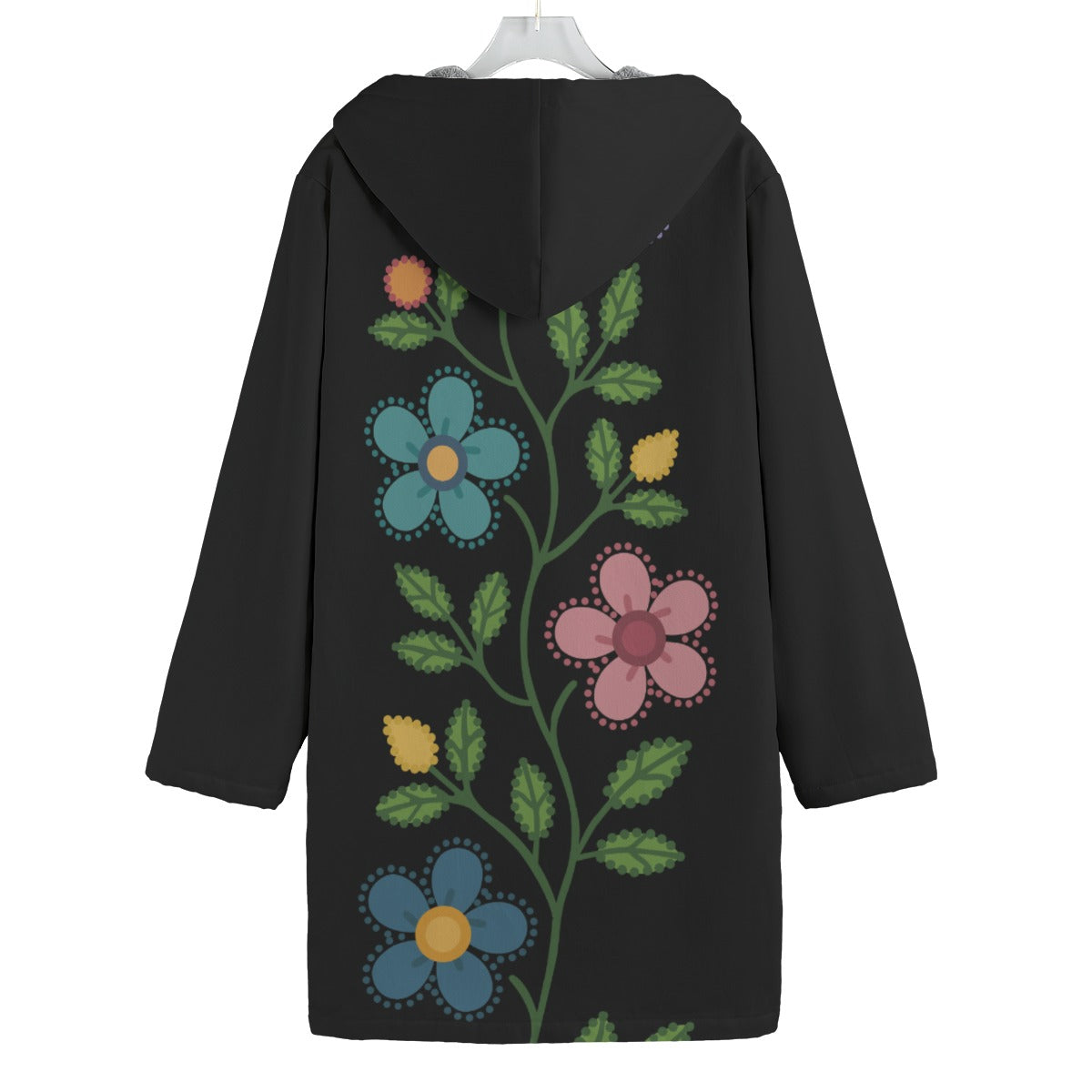 Métis Dotted Floral Canvas Fleece Jacket