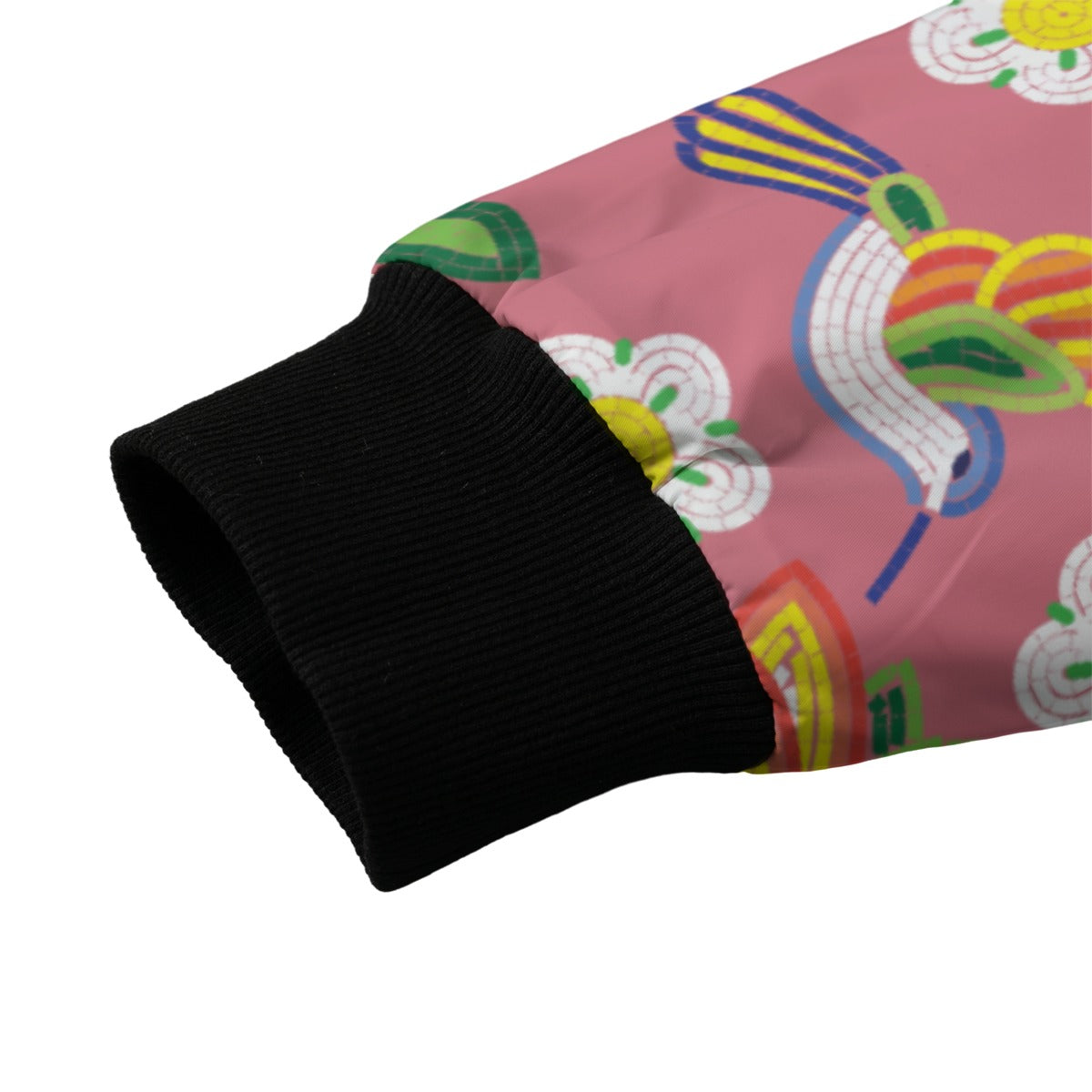 Métis Floral Beaded Fleece Bomber Jacket