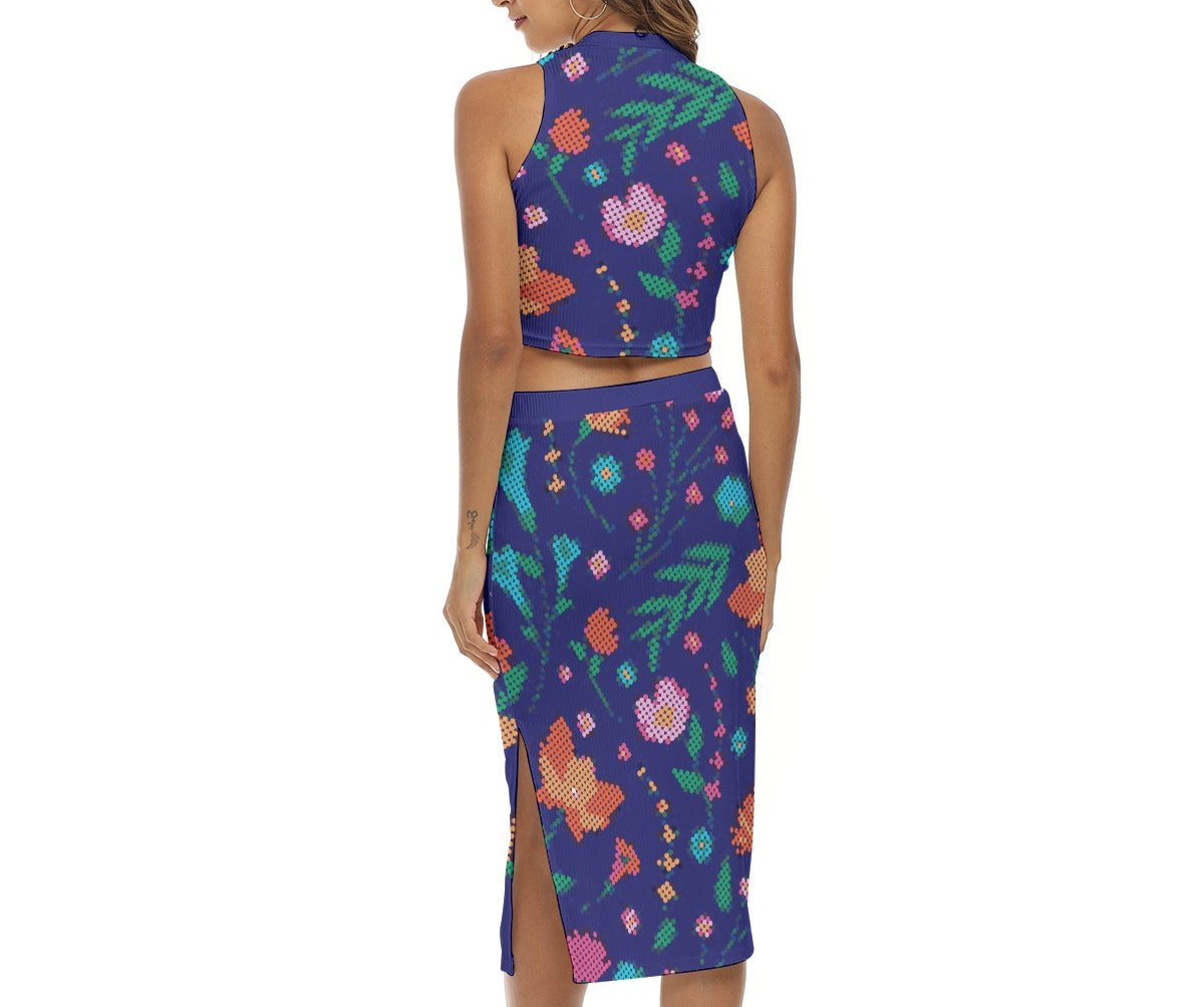 Women's Métis Digital Dotted Floral Pencil Skirt Set