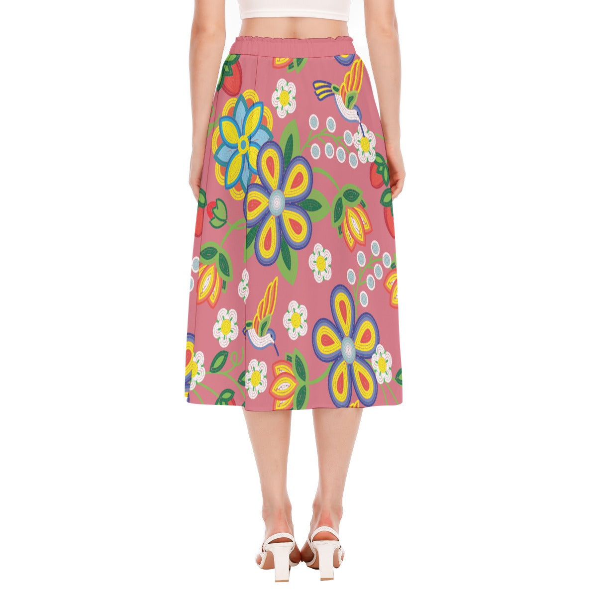 Métis Floral Beaded Skirt