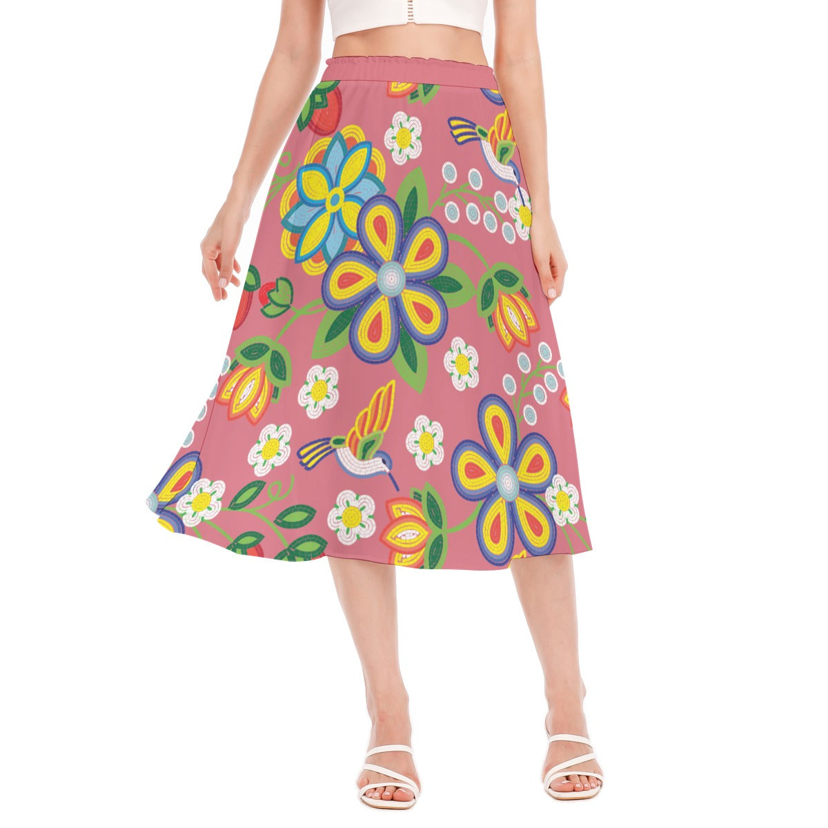 Métis Floral Beaded Skirt