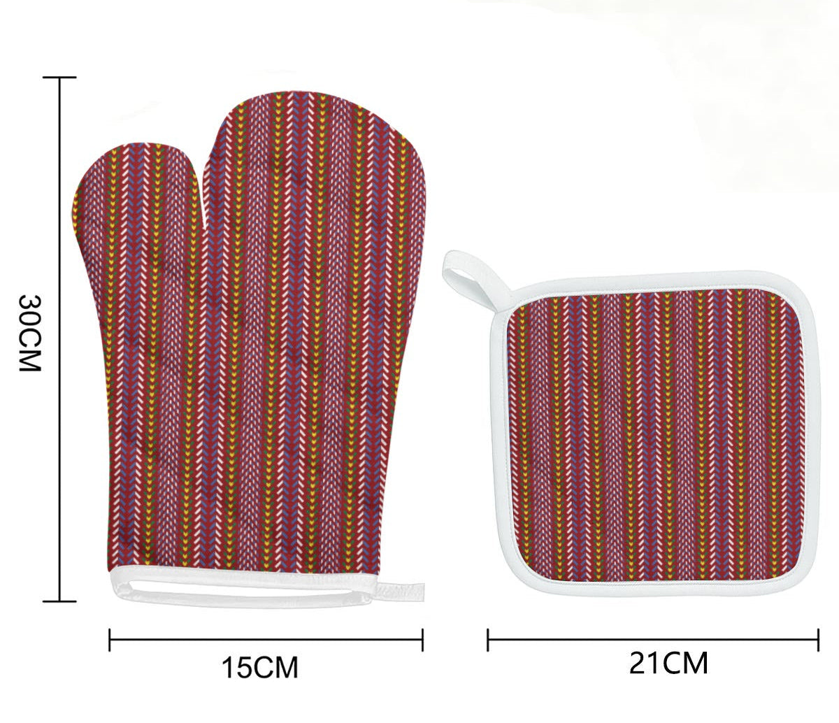 Métis Sash Oven Mitt & Pot Holder Set