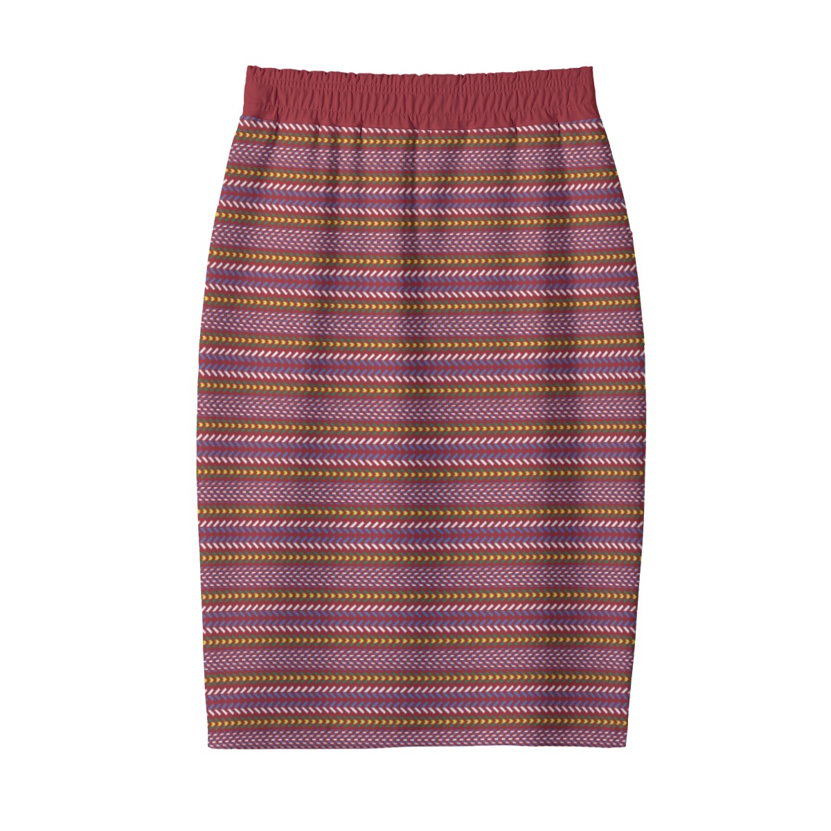 Métis Sash Print Pencil Skirt
