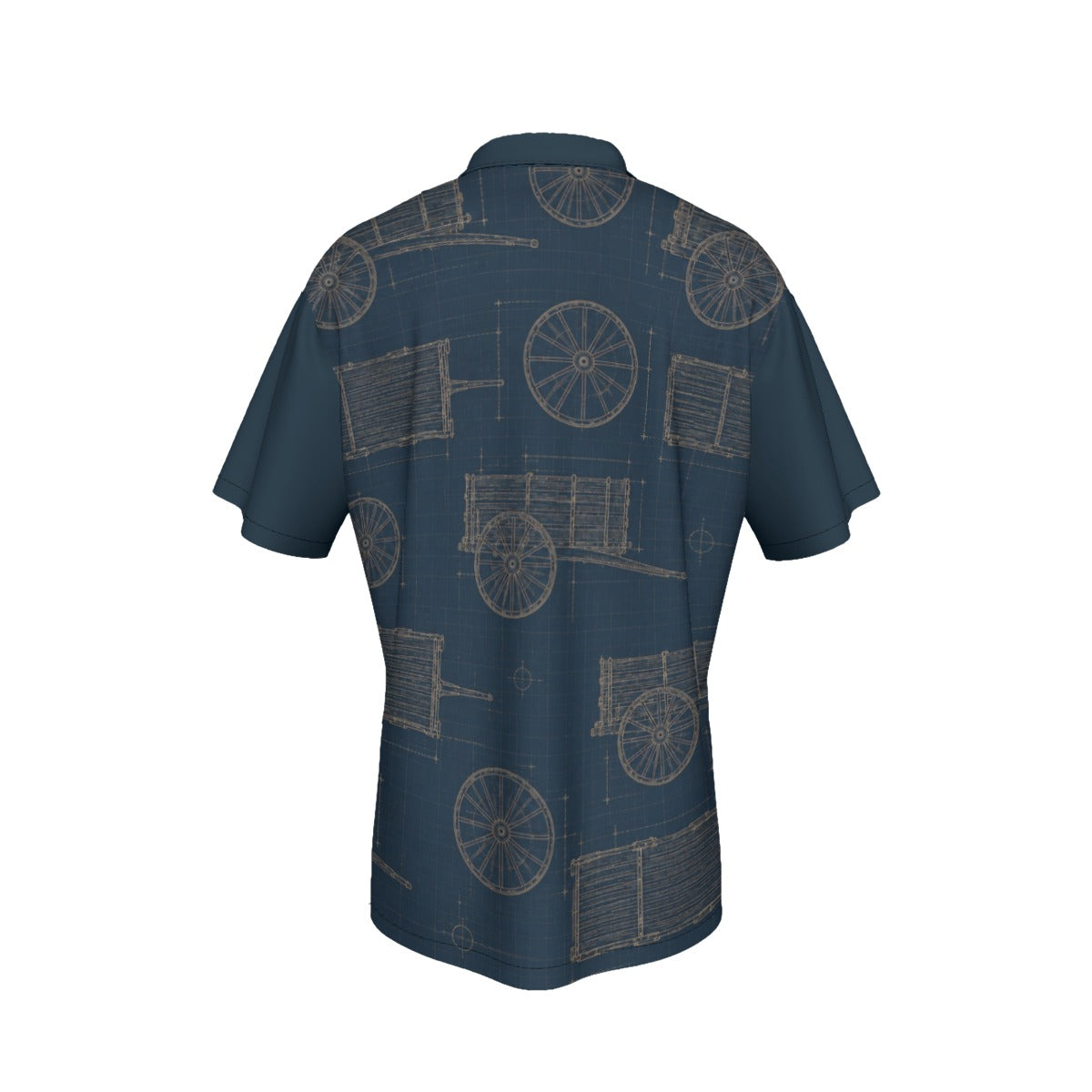 Red River Cart Blueprint Hawaiian Shirt