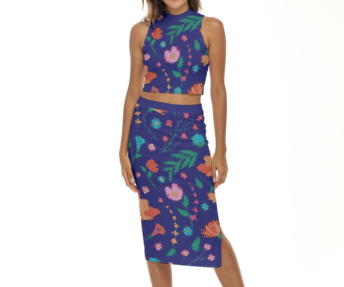 Women's Métis Digital Dotted Floral Pencil Skirt Set