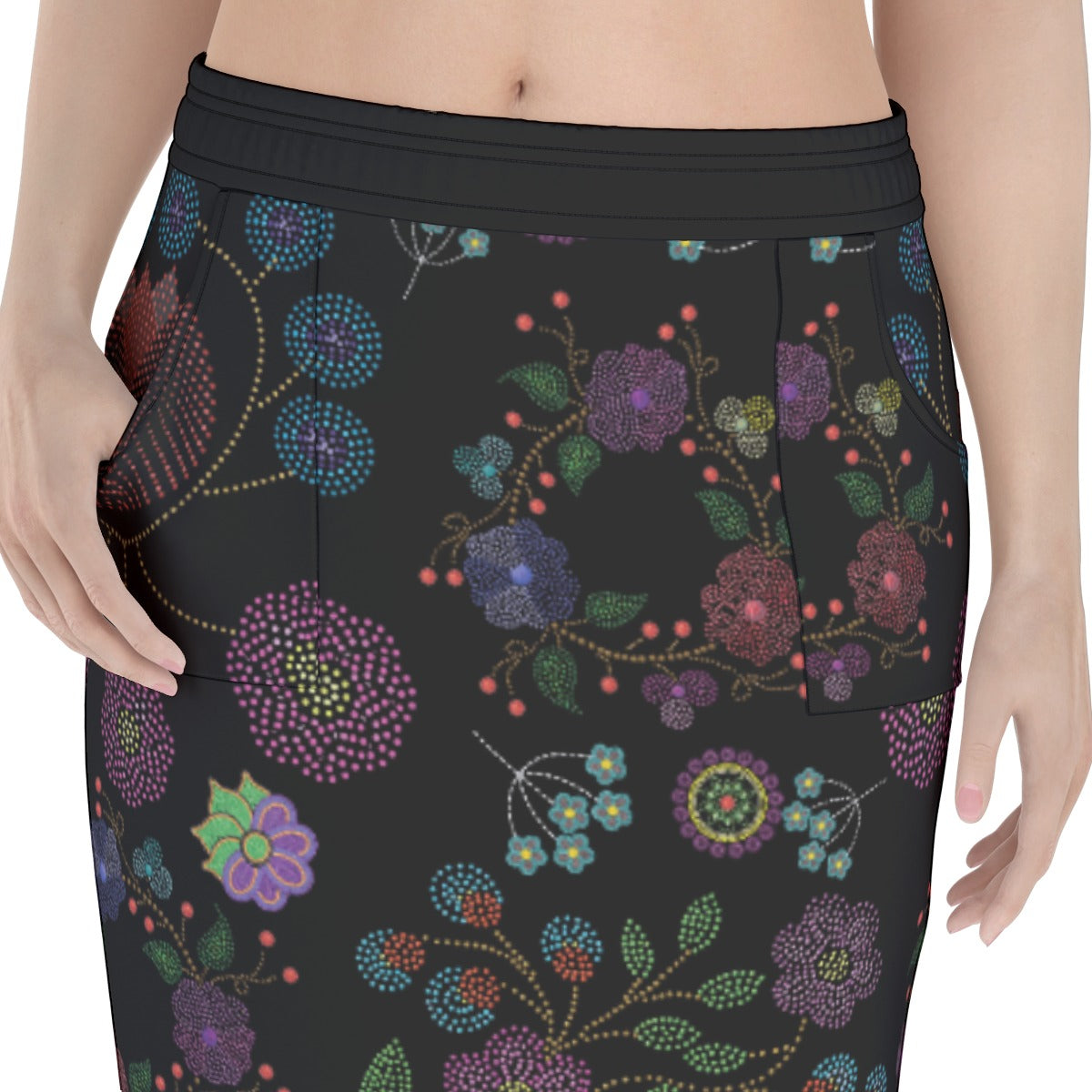 Women's Métis Floral Dotted Hip Skirt