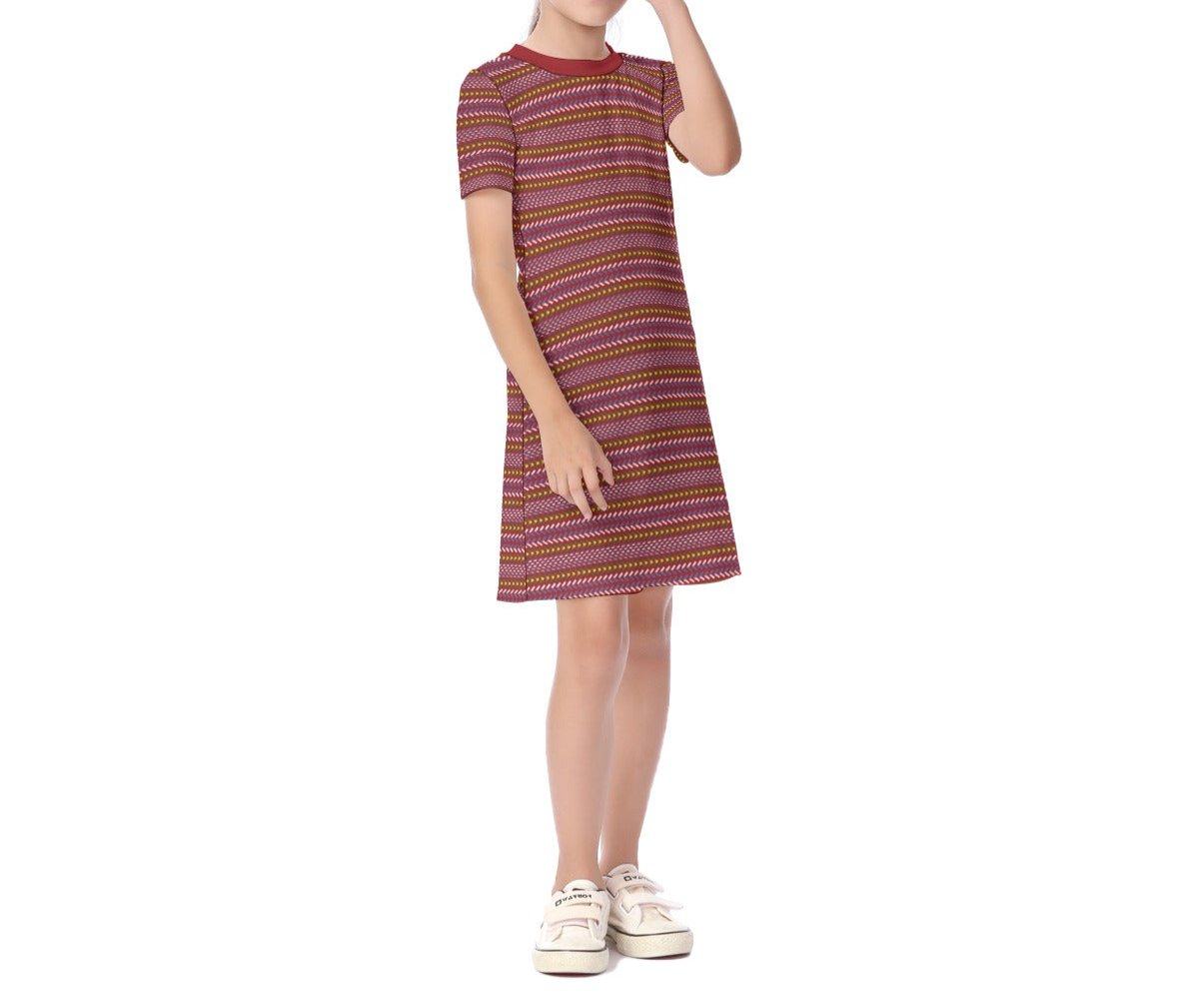 Children's Métis Sash Short Sleeve Dress