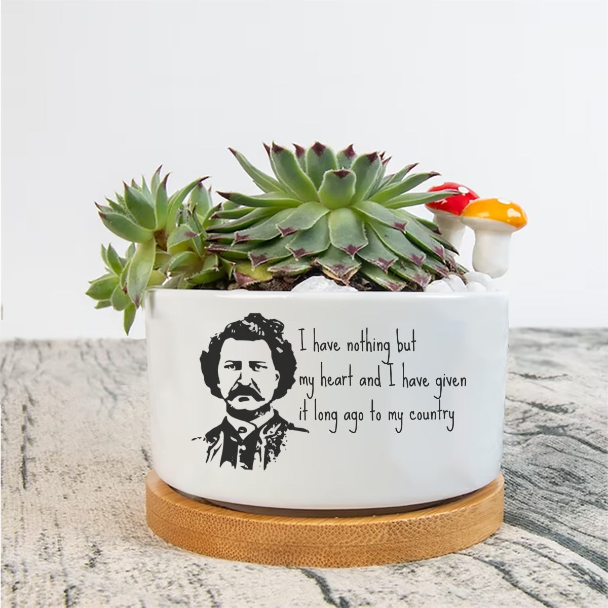 Louis Riel Quote Flowerpot