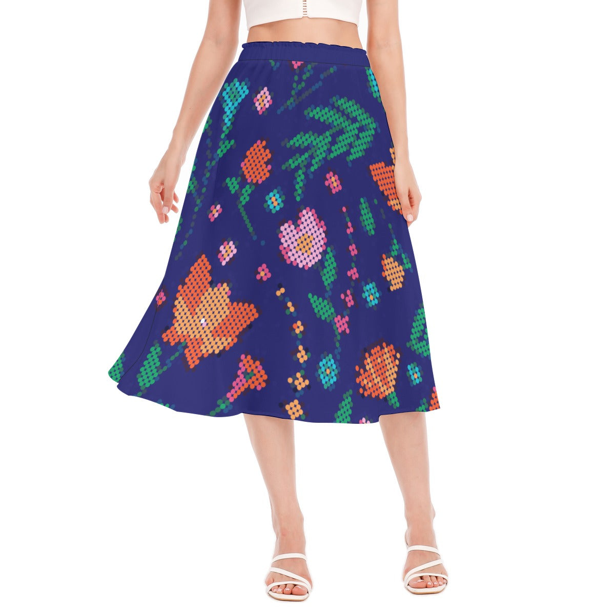 Métis Digital Dotted Floral Skirt