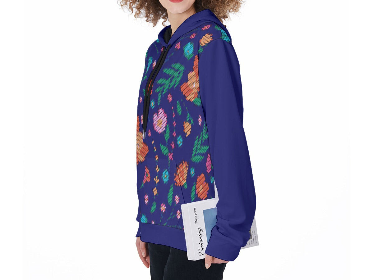 Métis Digital Dotted Floral Fleece Hoodie