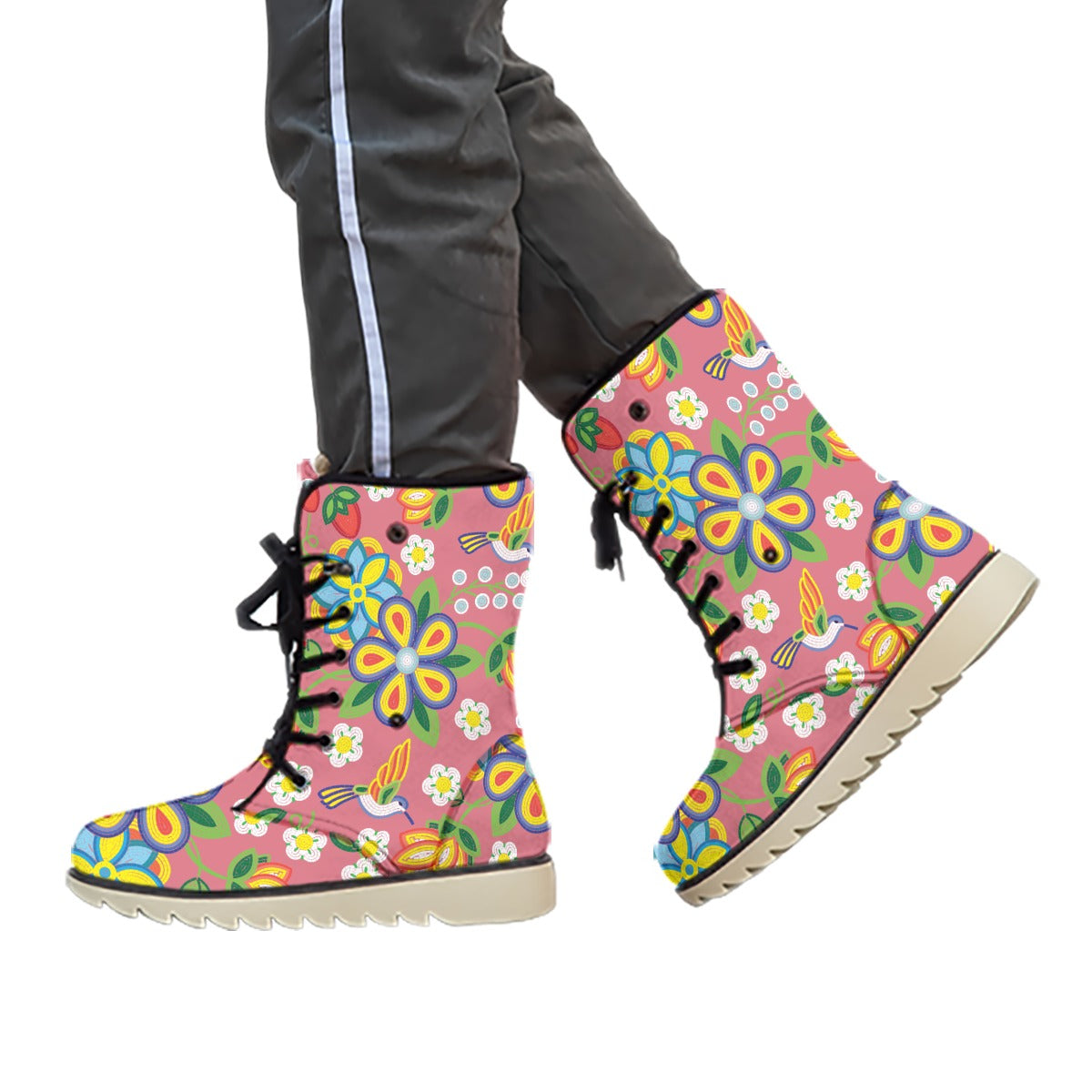 Women's Métis Floral Beaded Print Plush Boots