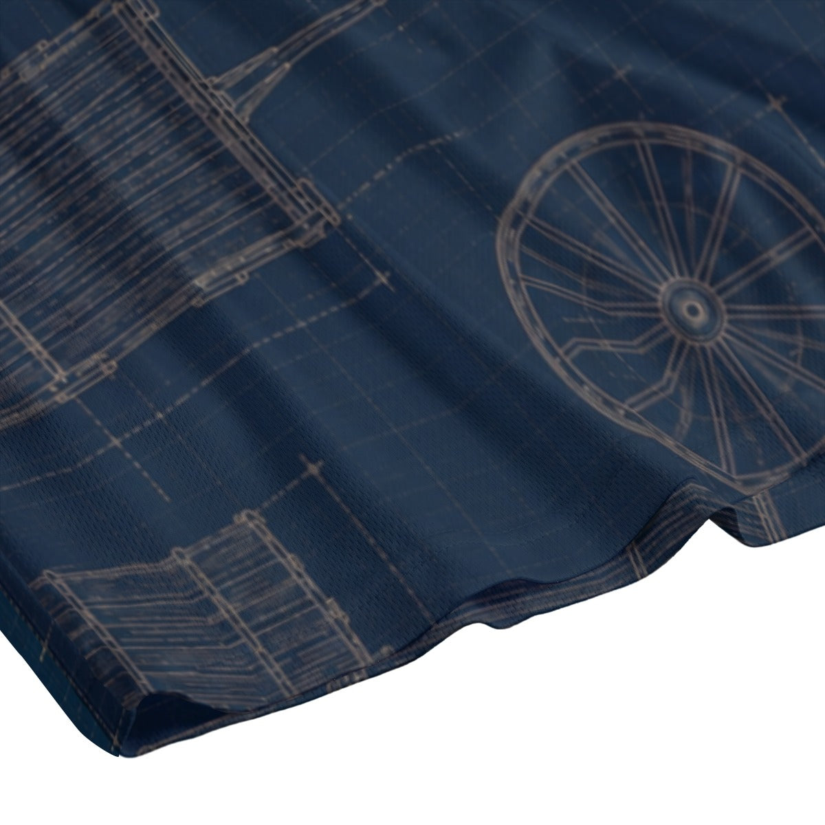 Red River Cart Blueprint Mesh Shorts