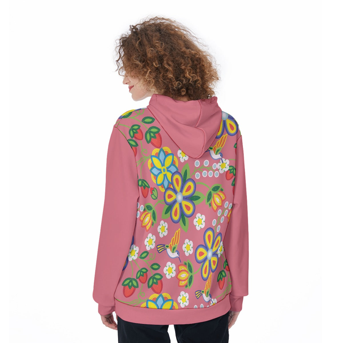 Métis Floral Beaded Fleece Hoodie