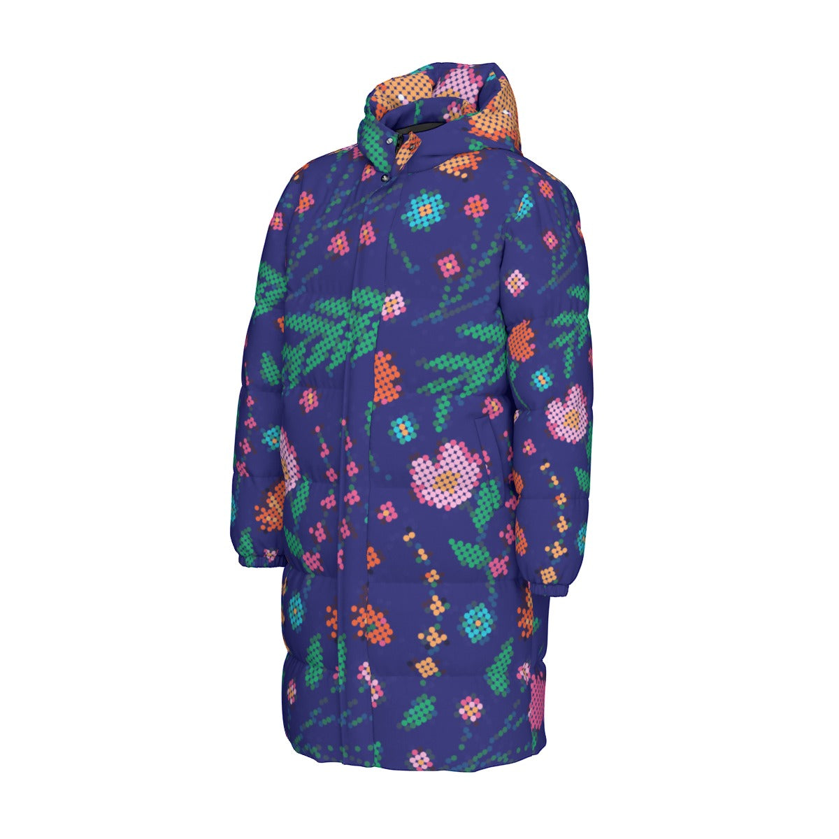 Unisex Métis Digital Dotted Floral Down Filled Jacket