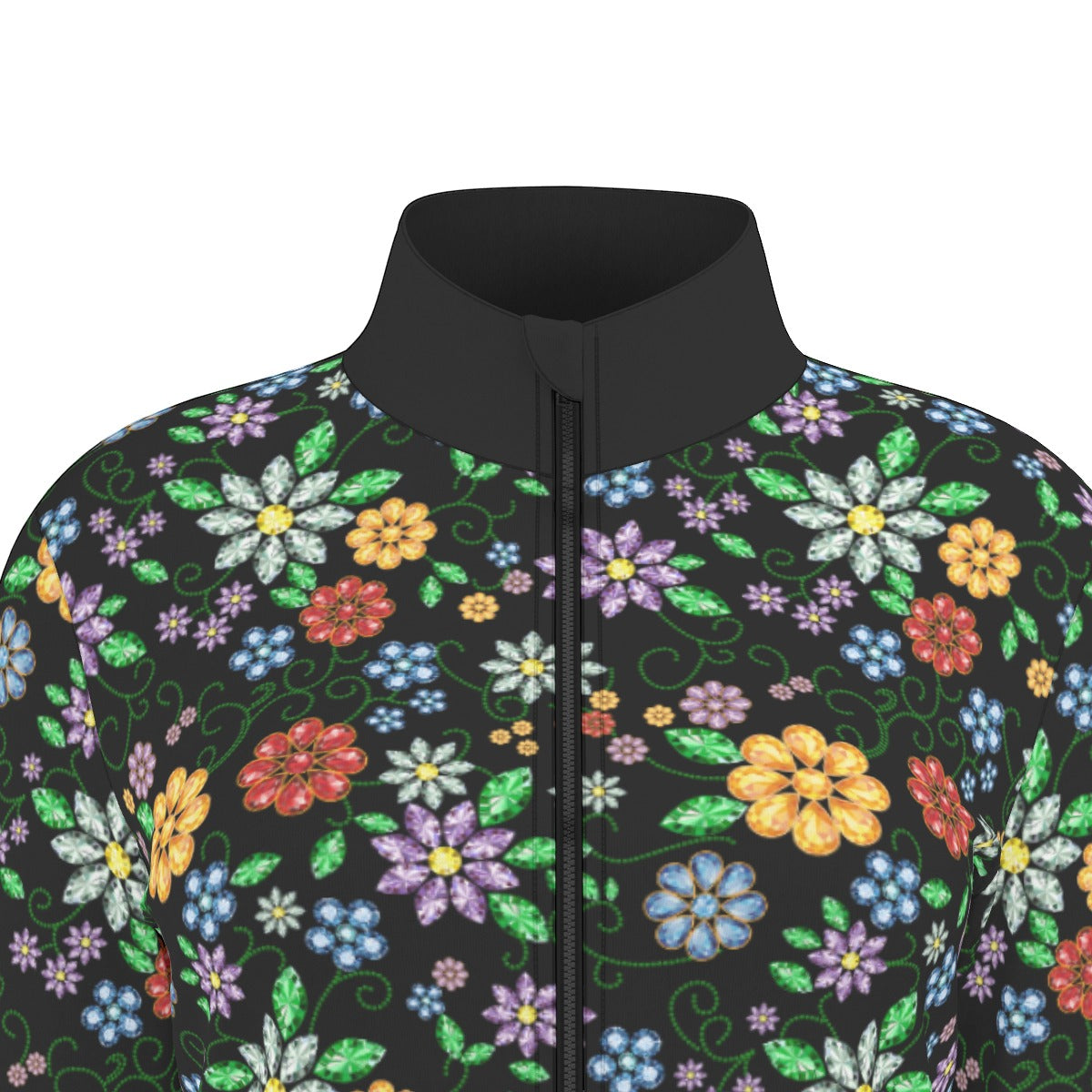 Métis Inspired Floral Beaded Thumbhole Light Jacket