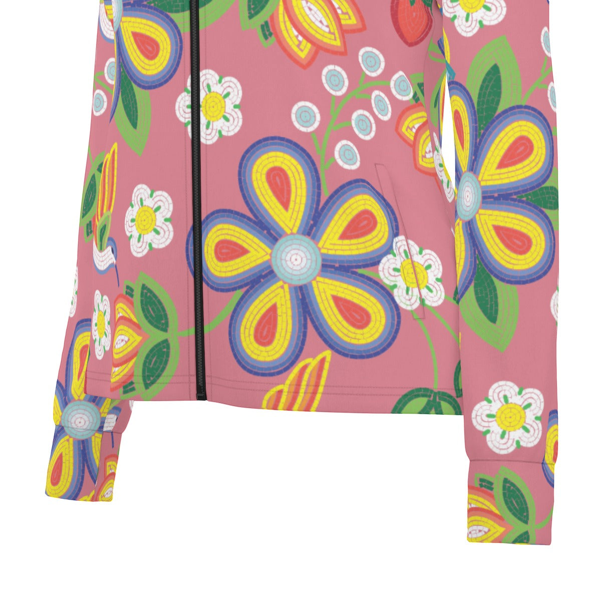 Métis Floral Beaded Thumbhole Light Jacket