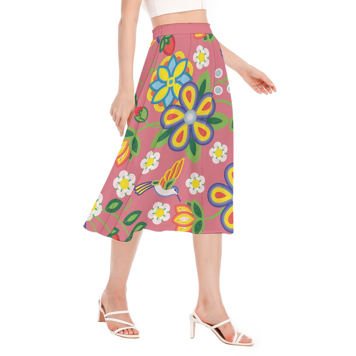 Métis Floral Beaded Skirt