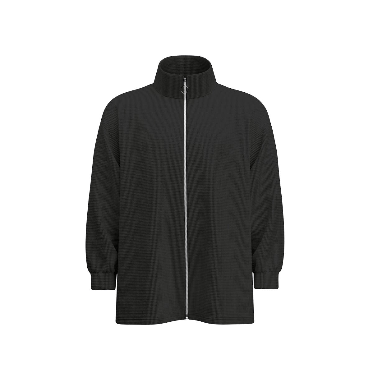 Métis Dotted Floral Zipper Sweater Jacket