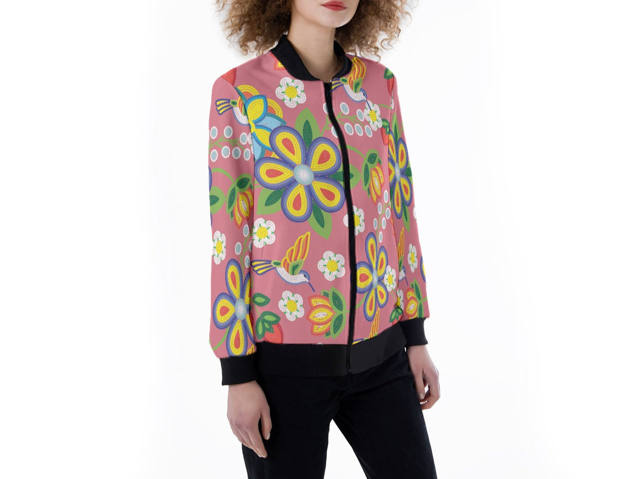 Métis Floral Beaded Light Ribbed Jacket