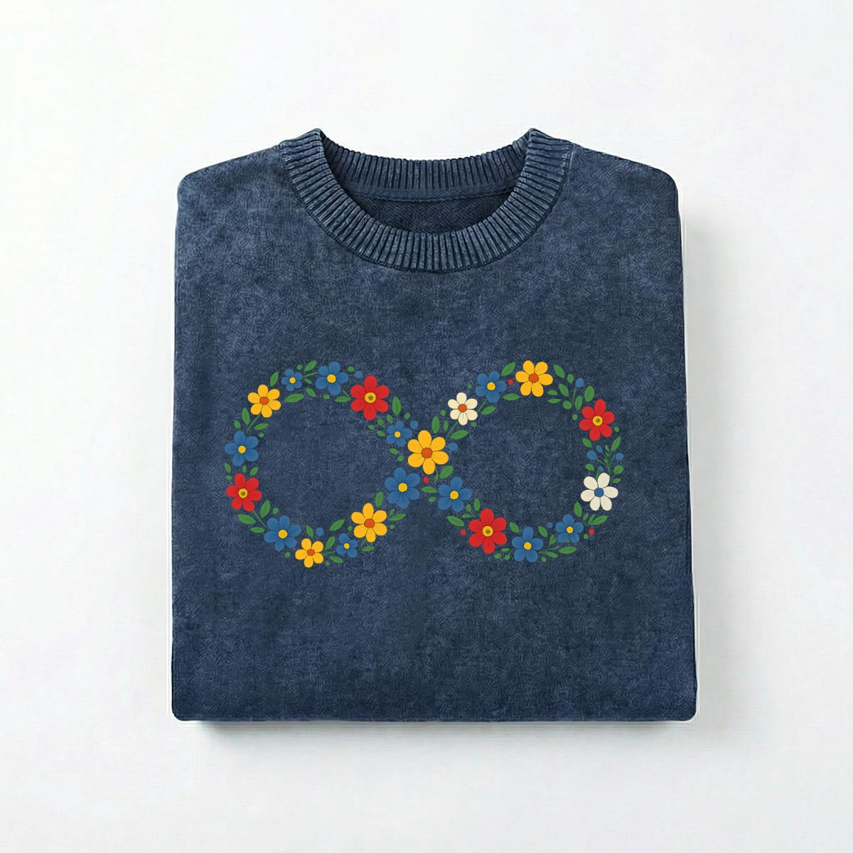 Floral Infinity Vintage Crewneck