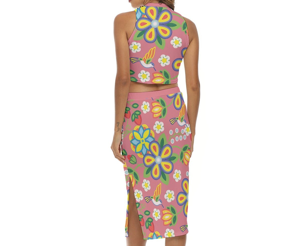 Women's Métis Floral Beaded Pencil Skirt Set