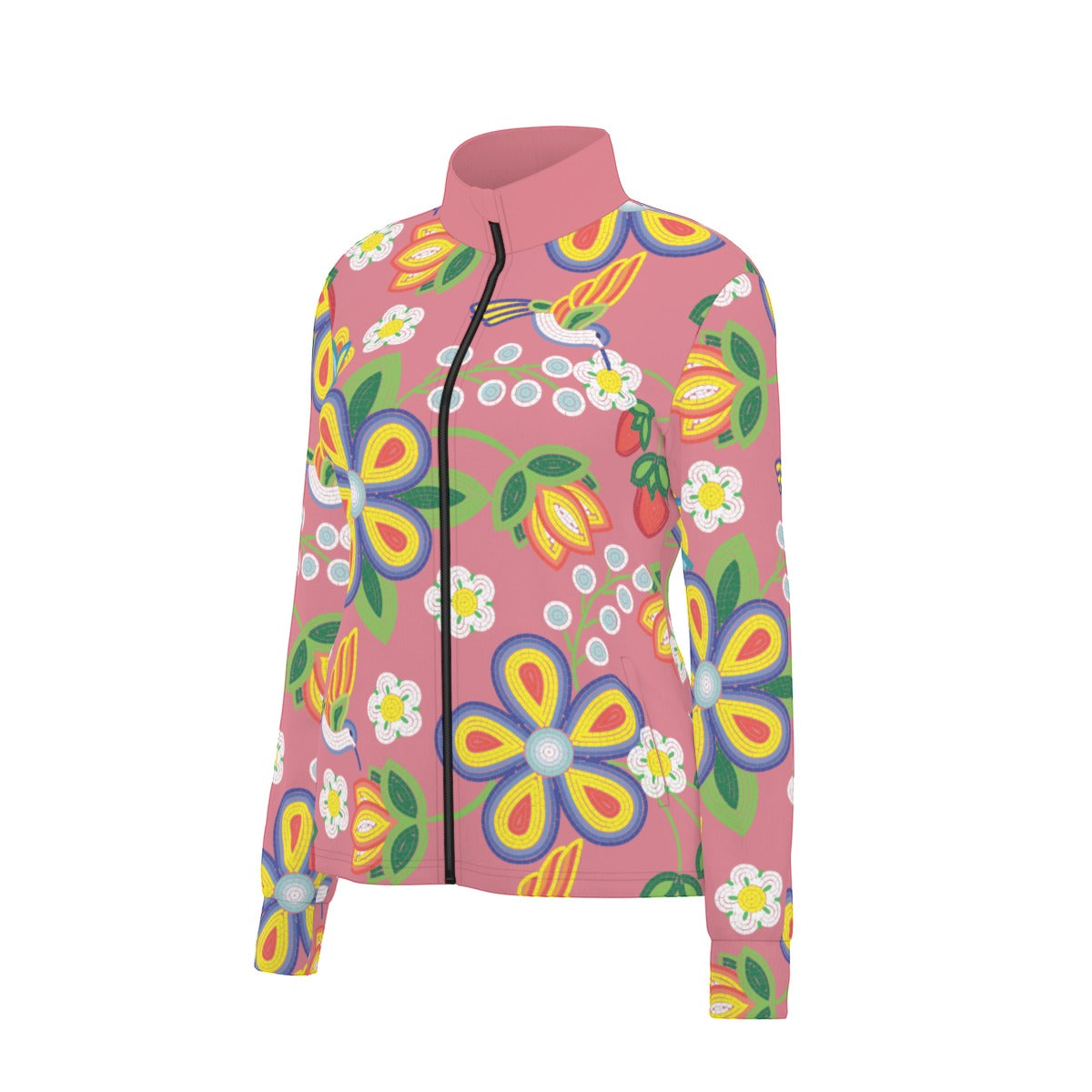 Métis Floral Beaded Thumbhole Light Jacket