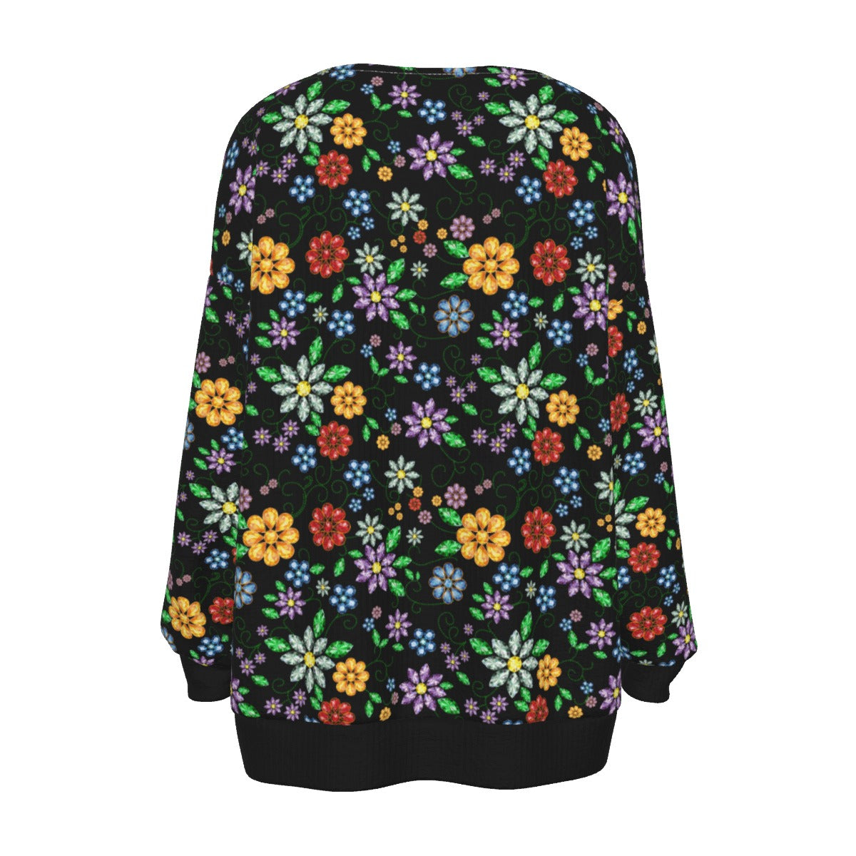 Women's Métis Inspired Floral Beaded Cardigan