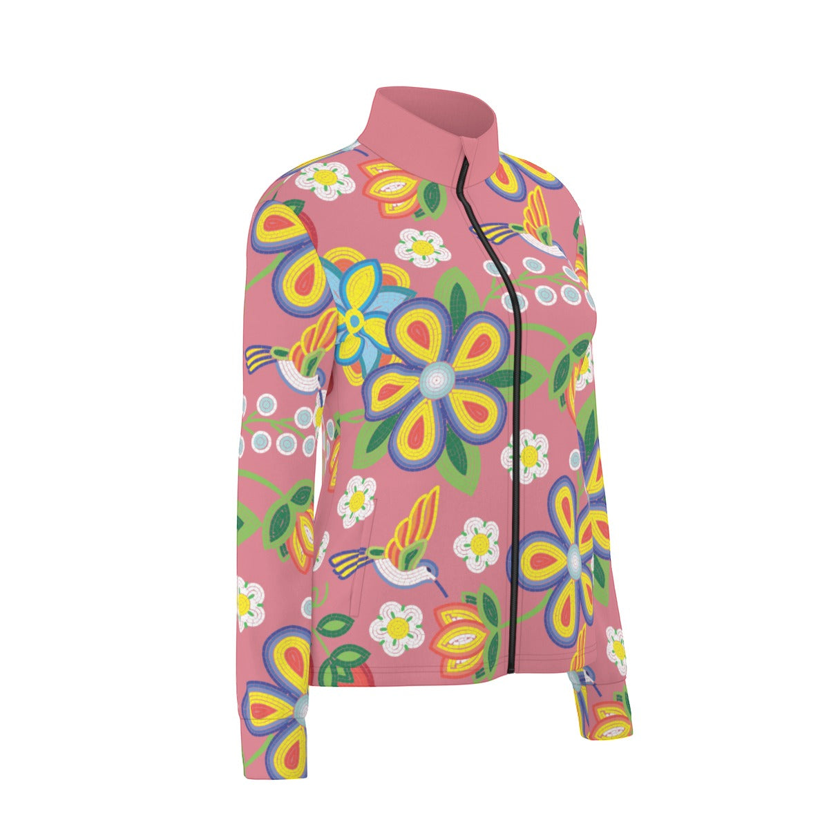 Métis Floral Beaded Thumbhole Light Jacket