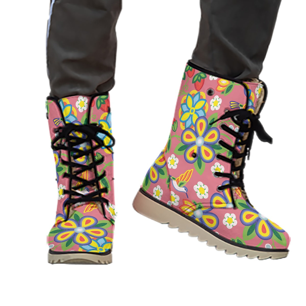 Women's Métis Floral Beaded Print Plush Boots