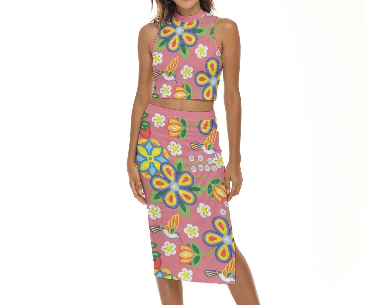 Women's Métis Floral Beaded Pencil Skirt Set