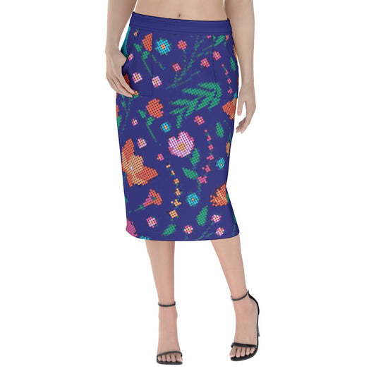 Women's Métis Digital Dotted Floral Hip Skirt