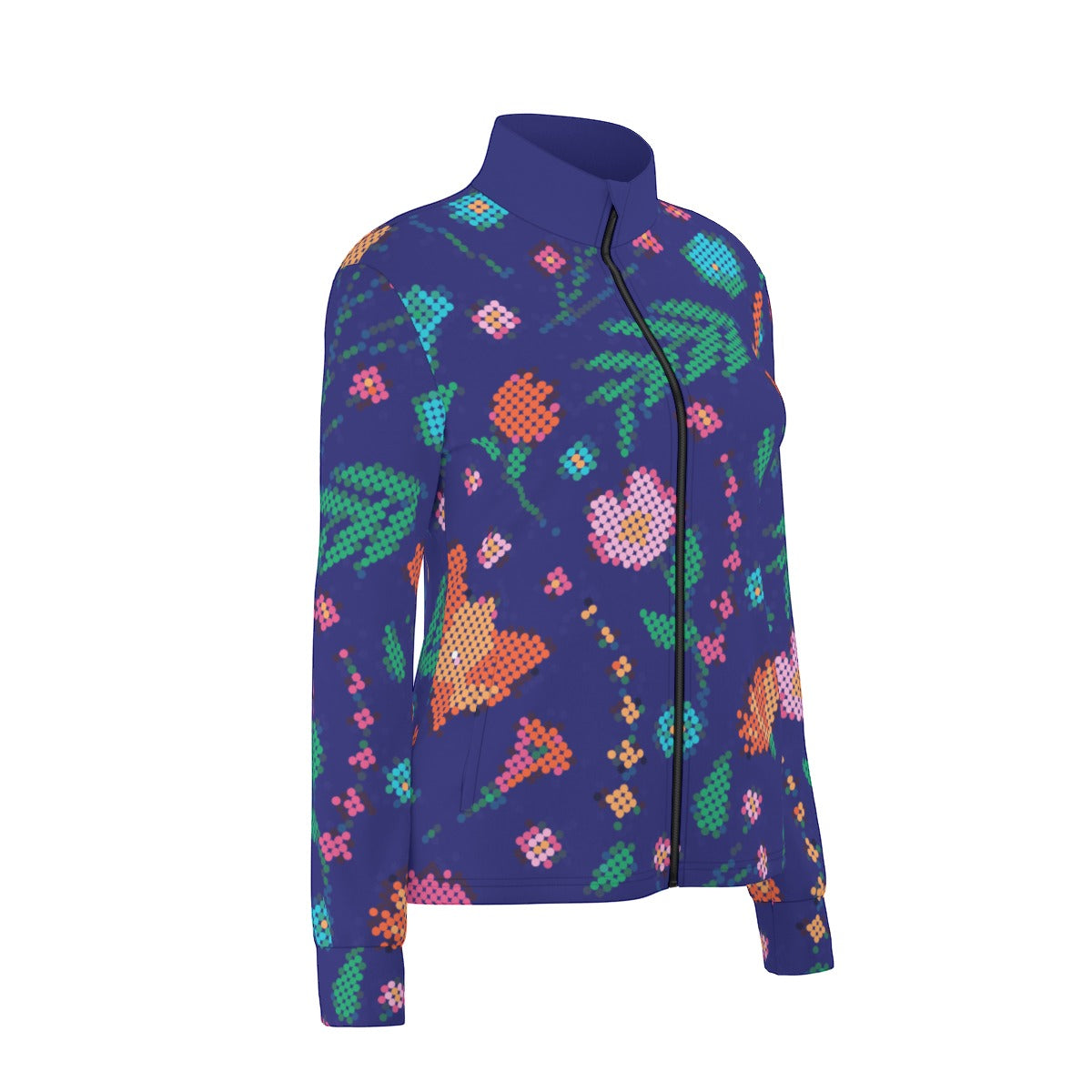 Métis Digital Dotted Floral Thumbhole Light Jacket