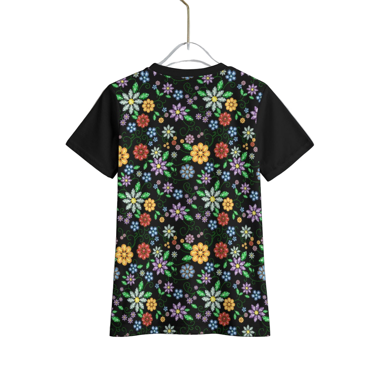 Eco-friendly Métis Inspired Floral Beaded T-Shirt