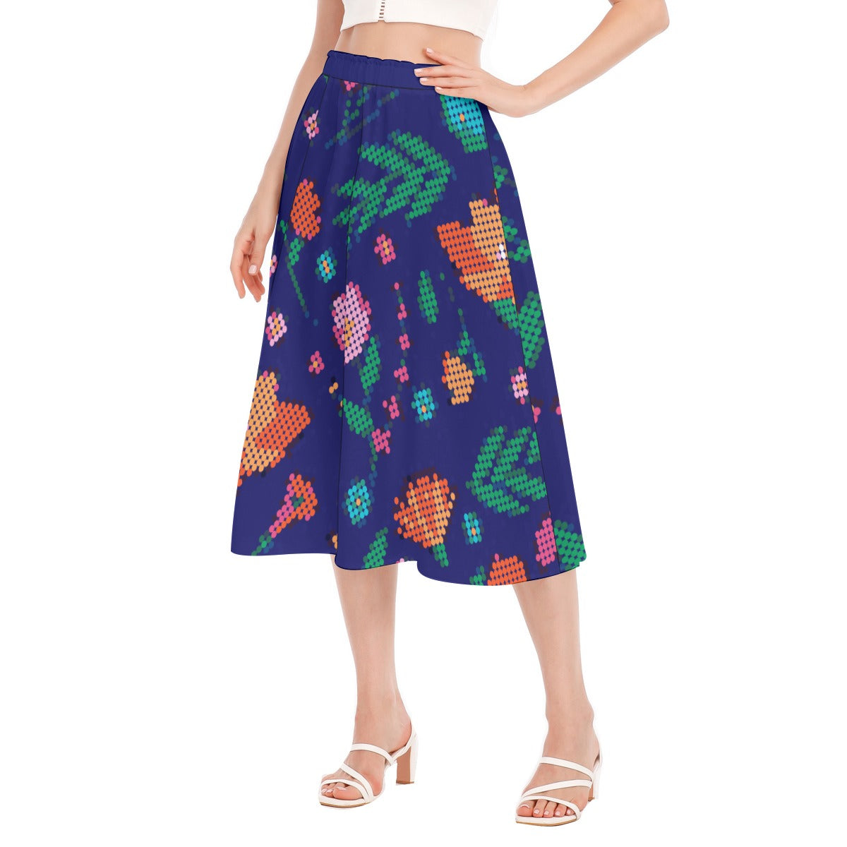 Métis Digital Dotted Floral Skirt