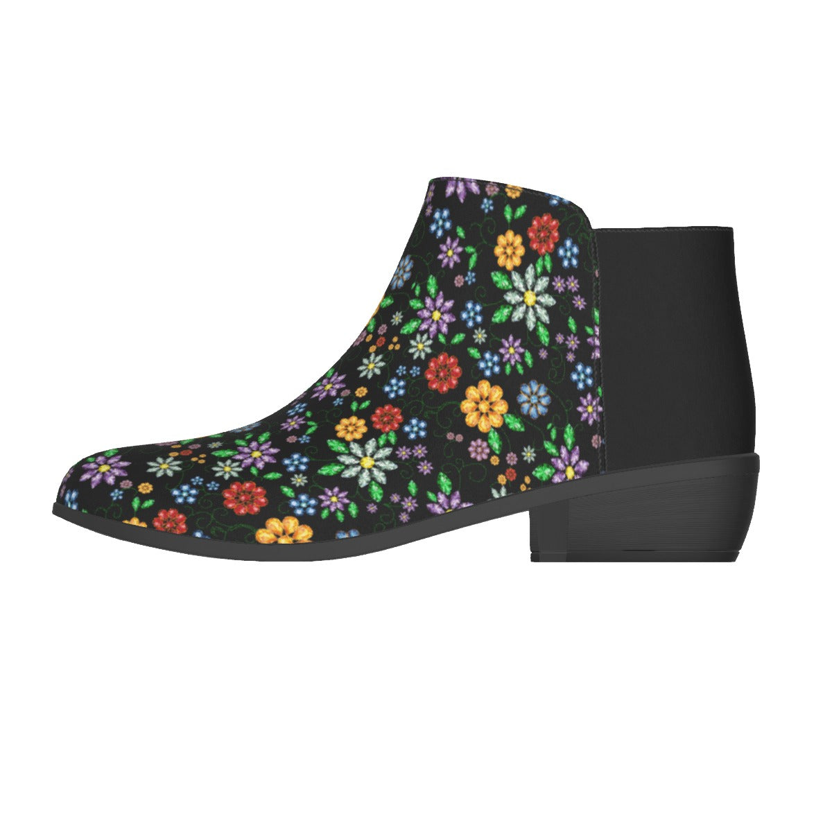 Women's Métis Inspired Floral Beaded Ankle Boot