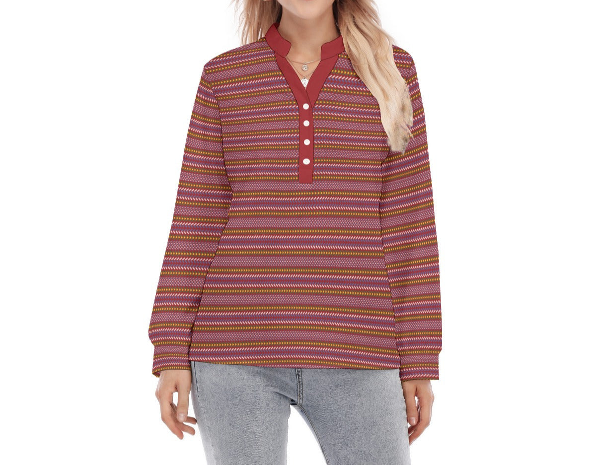 Métis Sash Long Sleeve Blouse