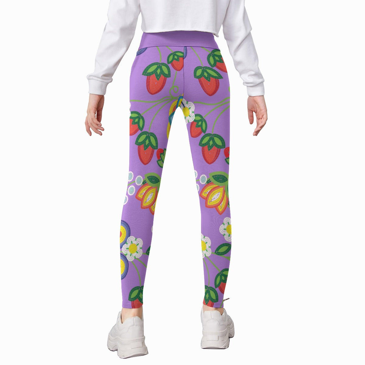 Métis Lavender Floral Beaded Leggings