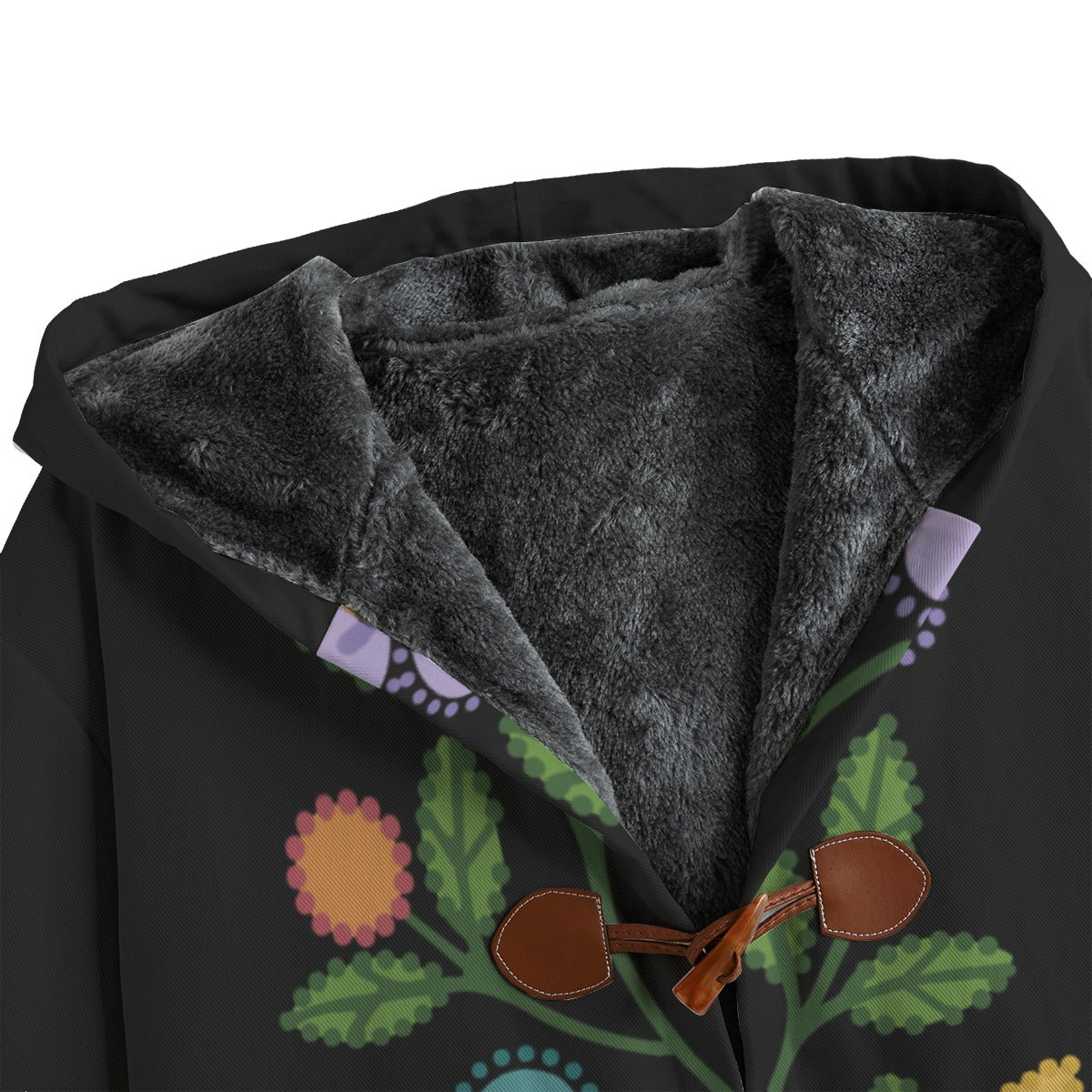 Métis Dotted Floral Canvas Fleece Jacket