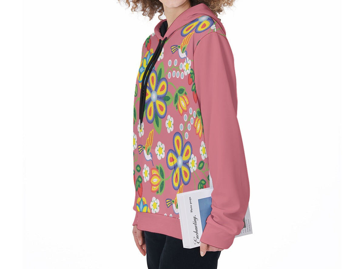 Métis Floral Beaded Fleece Hoodie