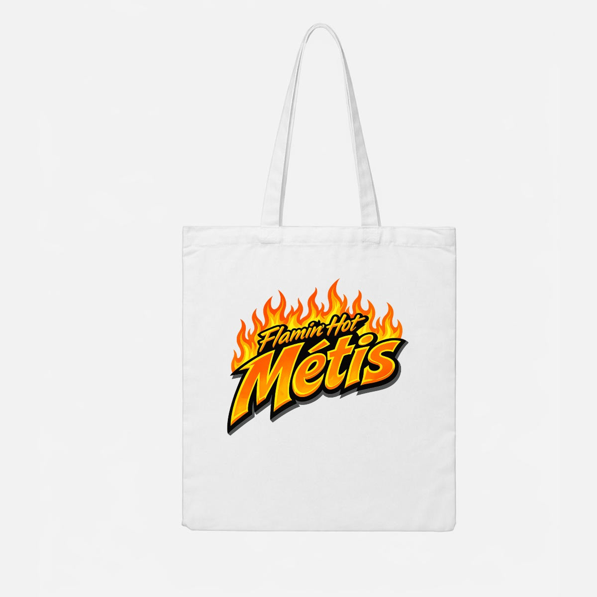 Flamin' Hot Métis Canvas Tote Bag