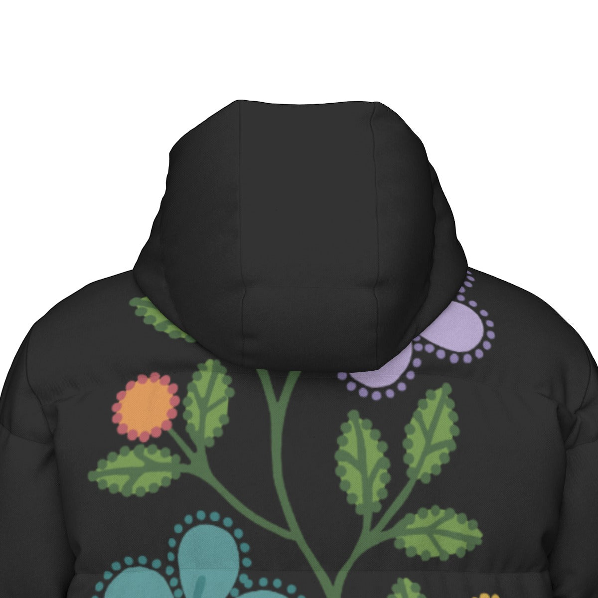 Unisex Métis Dotted Floral Down Filled Jacket