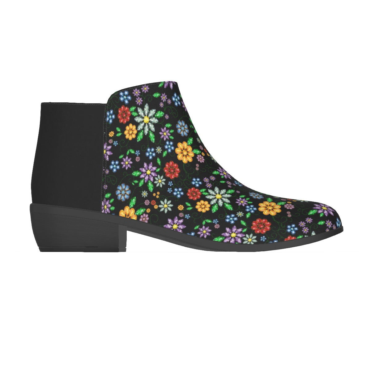Women's Métis Inspired Floral Beaded Ankle Boot