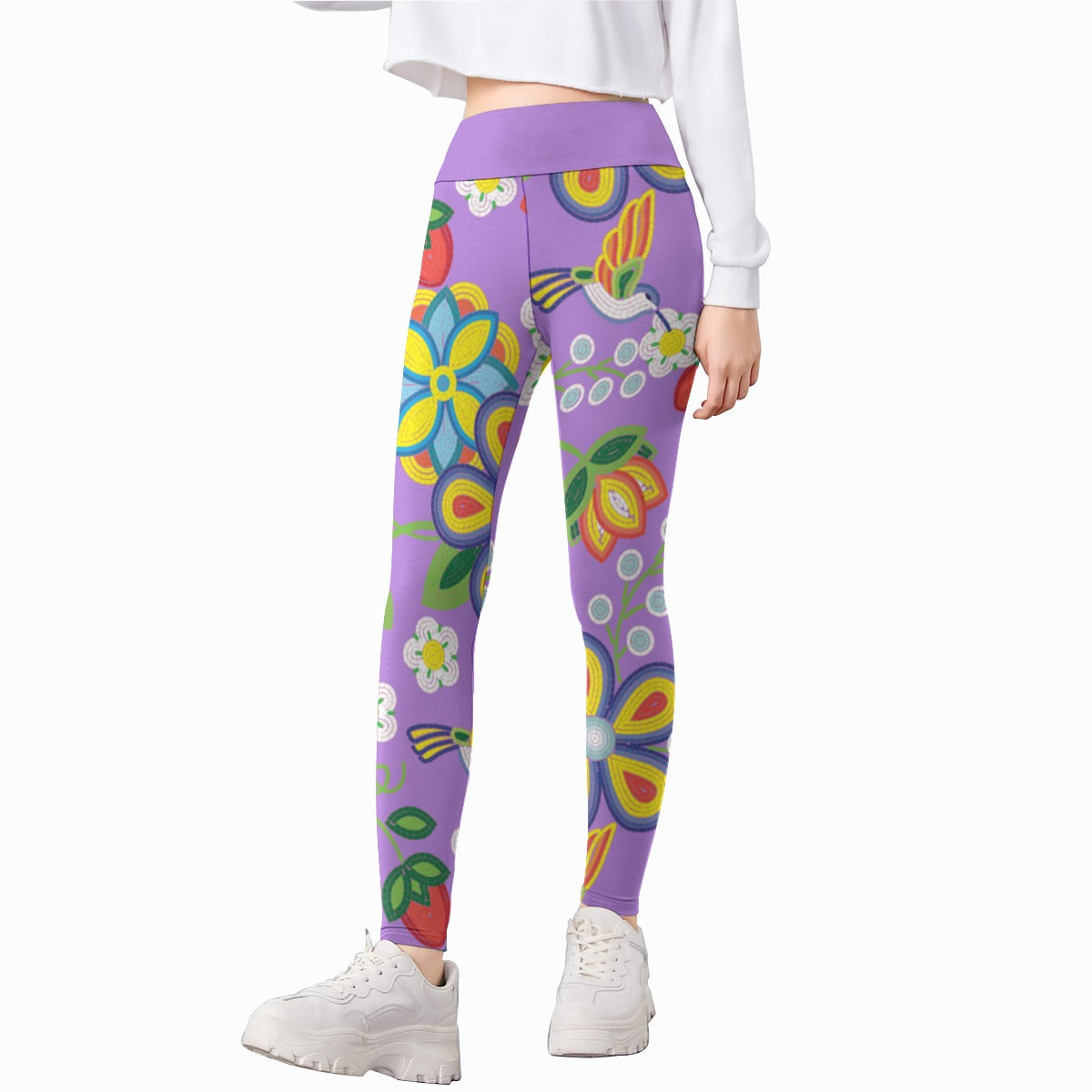 Métis Lavender Floral Beaded Leggings