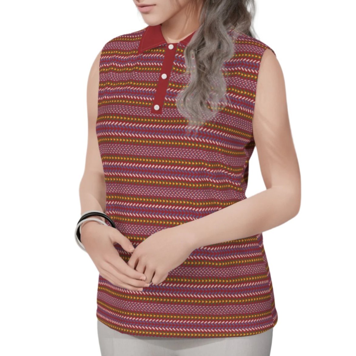 Women's Métis Sash Sleeveless Polo