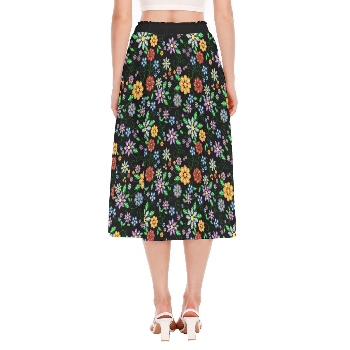 Métis Inspired Floral Beaded Skirt